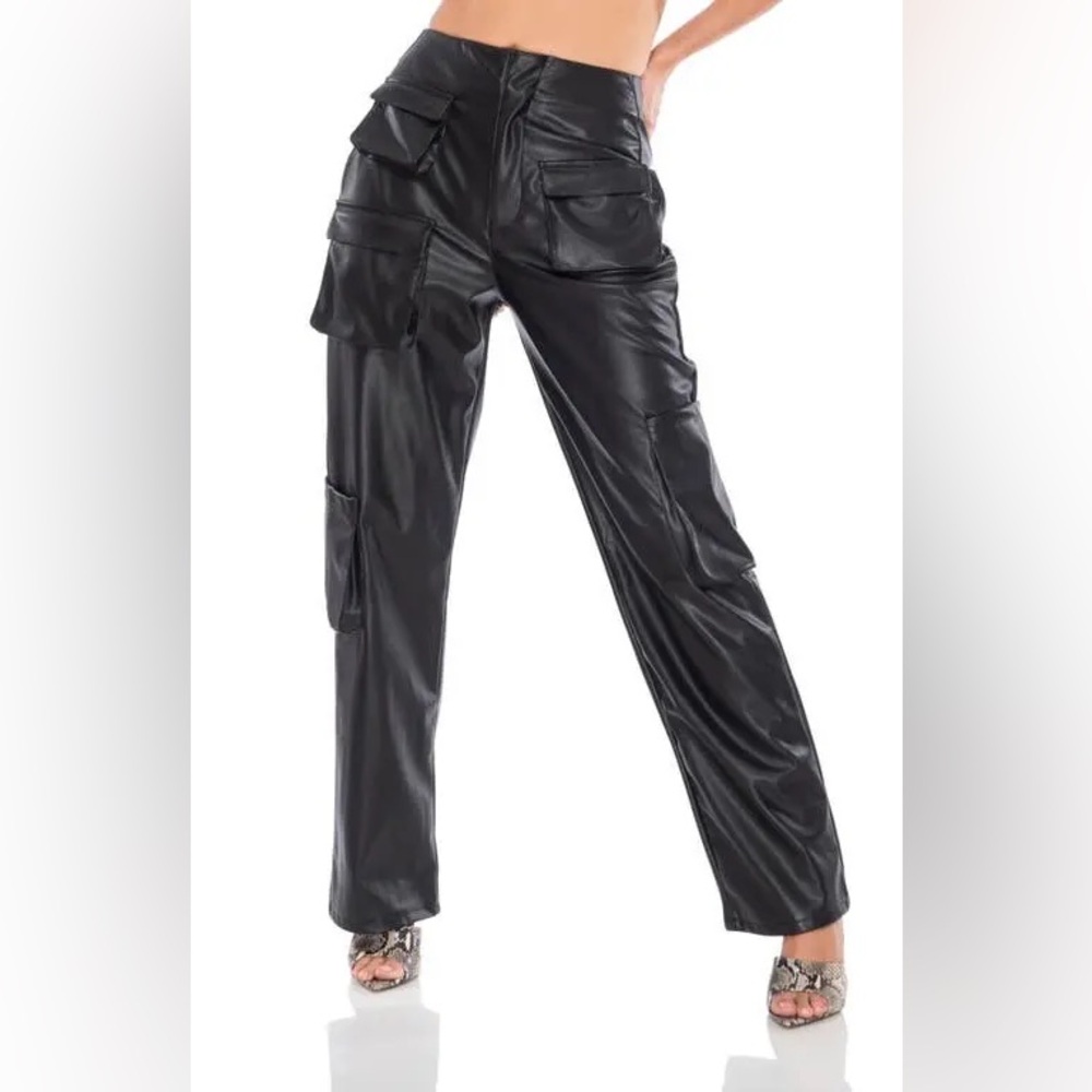 AFRM Sigmund Faux Leather Cargo Pants